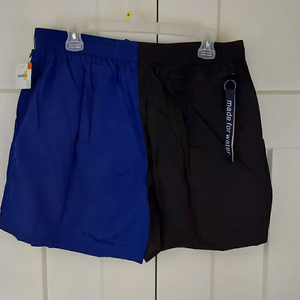 Everest Isles Trunks Colorblock Blk/Navy Sz XL